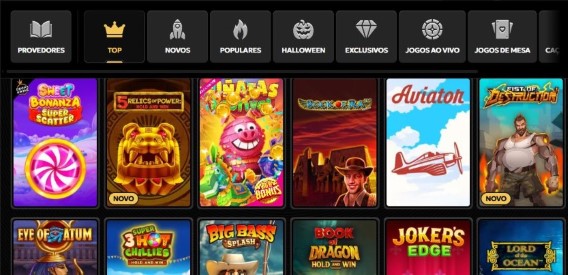 Navegue pelos jogos populares e novos lançamentos