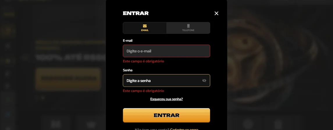 Faça login agora.